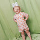 Teddy Tulips Button Up Short Set