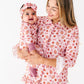 Friday Night Florals Ruffle Adult Button Up Set (EST SHIP TIME 2-3 WEEKS)