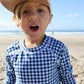 Child Rash Guard | Blue Gingham