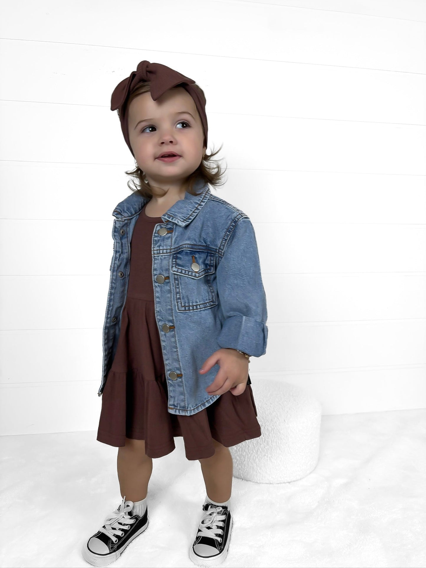 BAMBOO RIBBED DRESS - COCOA