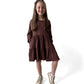 BAMBOO RIBBED DRESS - COCOA