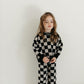 Knit Pant Set | Black Checkerboard