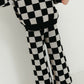 Knit Pant Set | Black Checkerboard