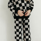 Knit Pant Set | Black Checkerboard
