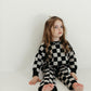 Knit Pant Set | Black Checkerboard