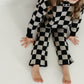 Knit Pant Set | Black Checkerboard