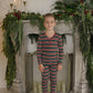 Bamboo Two Piece Pajamas | Holiday Stripe