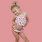 ONE IN A MELON DREAM SMOCKED TANKINI TWO PIECE SWIM SUIT