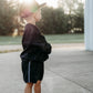 Black Acid Wash Shorts