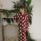 Girl's Bamboo Button Up Lounge Set | Vintage Santa