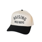Black + Cream Raising Wild Boys Snapback