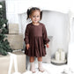 BAMBOO RIBBED DRESS - COCOA