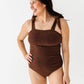 Brown Metallic Adult Swim Suit