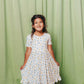Blueberry Breeze Short Sleeve Ruffle Dress