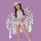SWEET SUMMER DREAM RASH GUARD RUFFLE TWO-PIECE SWIM SUIT