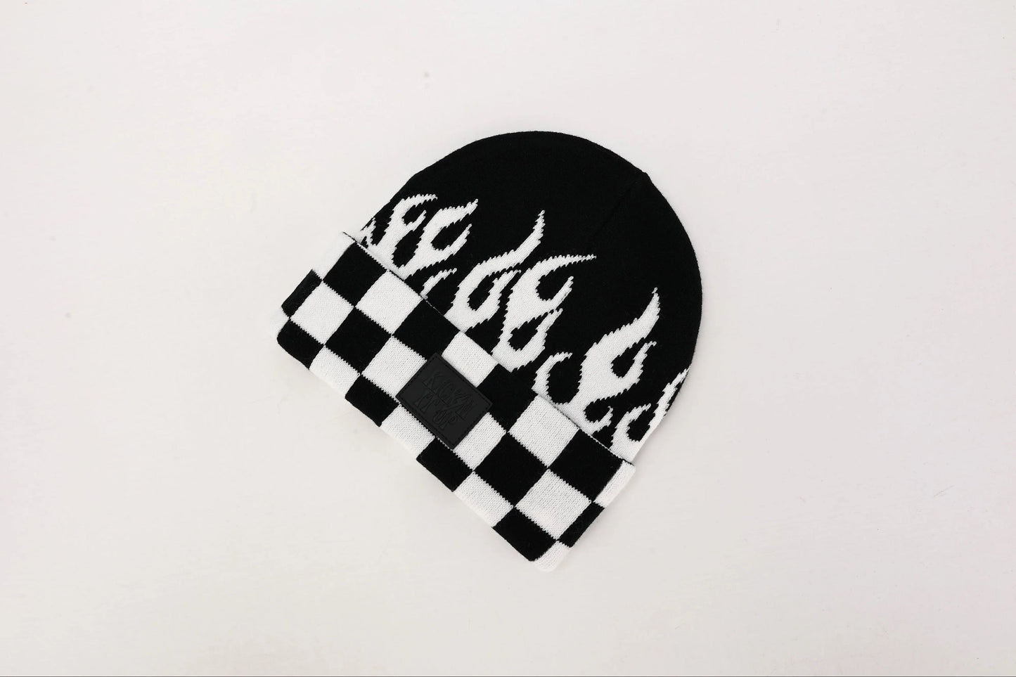 Checker Flame Beanie