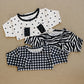 Bamboo Two Piece Set | Black Gingham