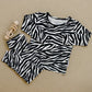 Bamboo Two Piece Set | Zebra