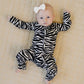 Bamboo Zip Romper | Zebra