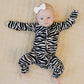 Bamboo Zip Romper | Zebra