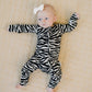 Bamboo Zip Romper | Zebra