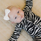Bamboo Zip Romper | Zebra