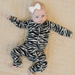 Bamboo Zip Romper | Zebra