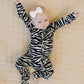Bamboo Zip Romper | Zebra