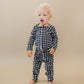 Bamboo Zip Romper | Black Gingham