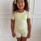 Green Stripe Short Set