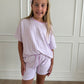 Purple Stripe Terry Set