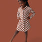 COPPER CHECKERS GIRL'S DREAM GOWN