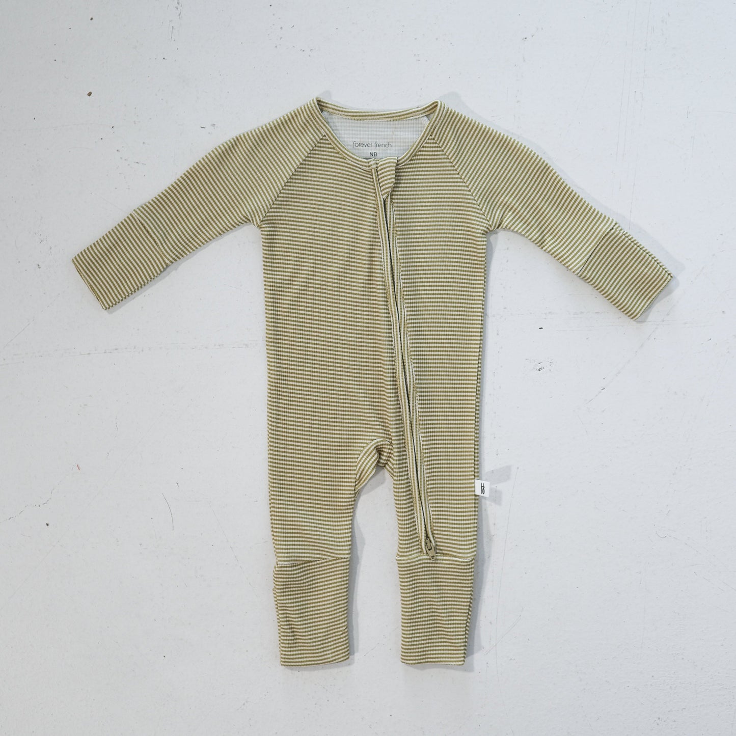 Bamboo Zip Pajamas | Willow Stripe Ribbed