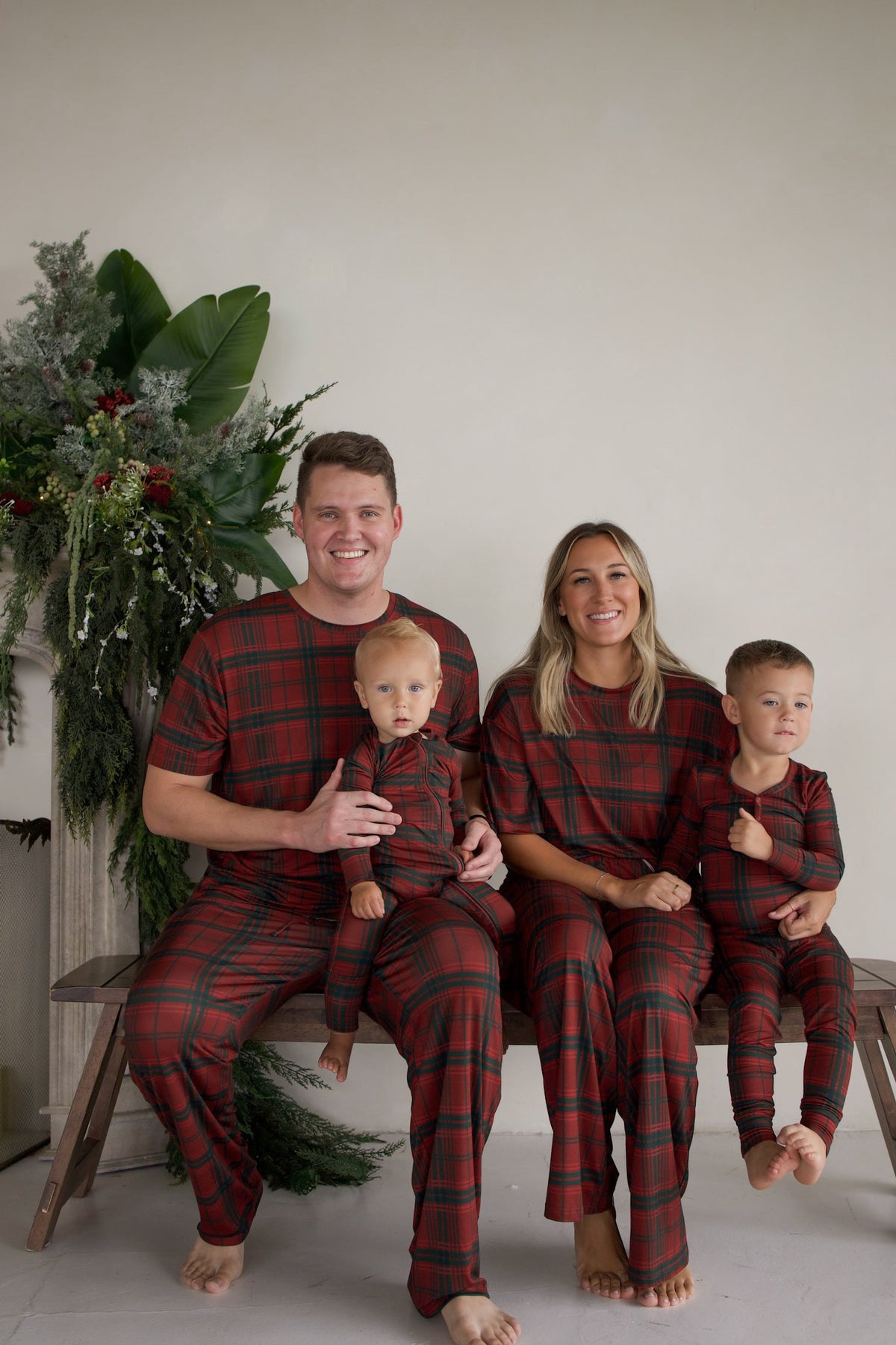 Bamboo Two Piece Pajamas | Christmas Plaid