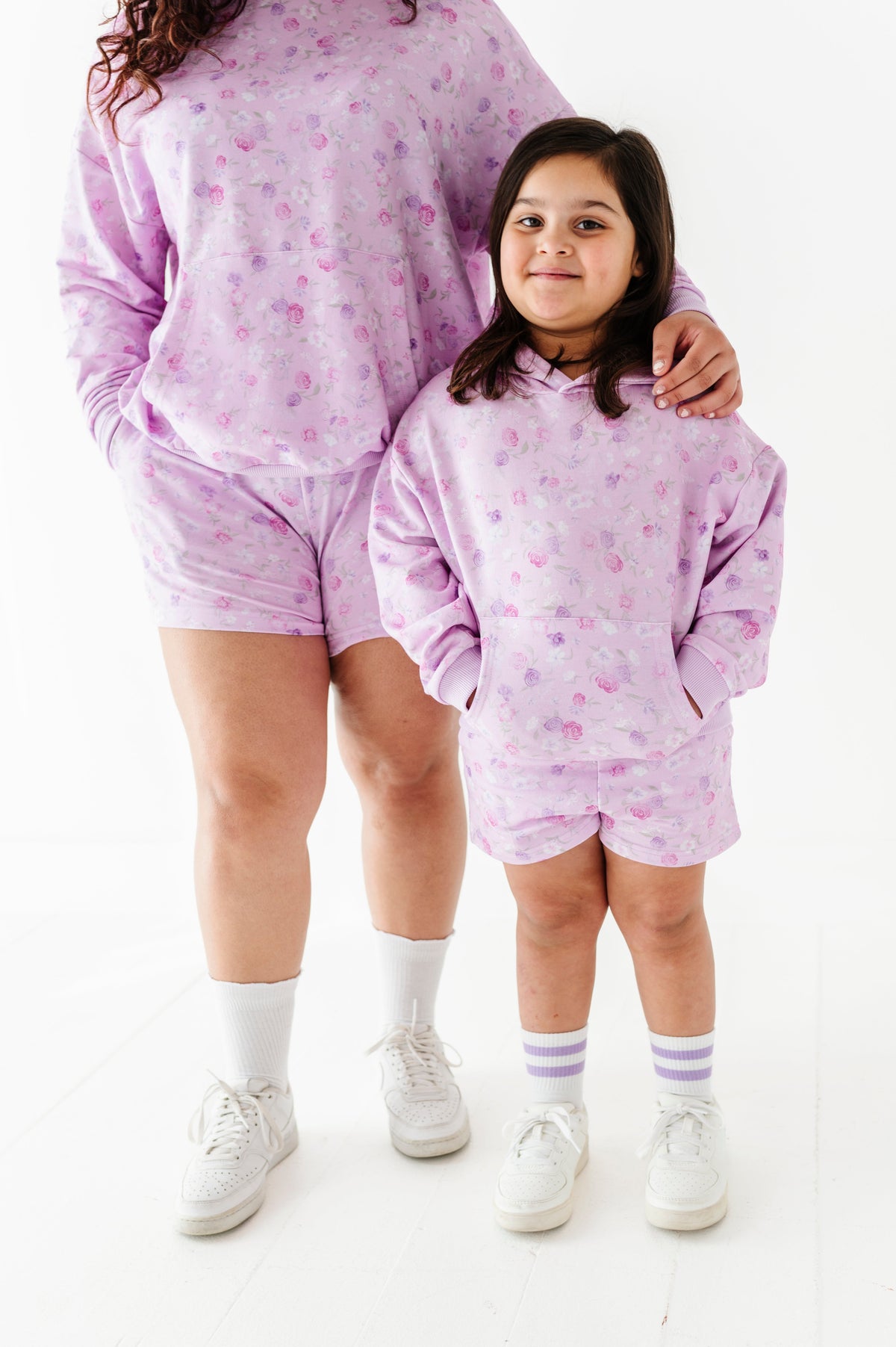 Lilac Petals Adult Sweat Shorts