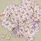 BLOSSOMIN’ BUTTERFLY DREAM 2-PIECE RASH GUARD RUFFLE SWIM SUIT