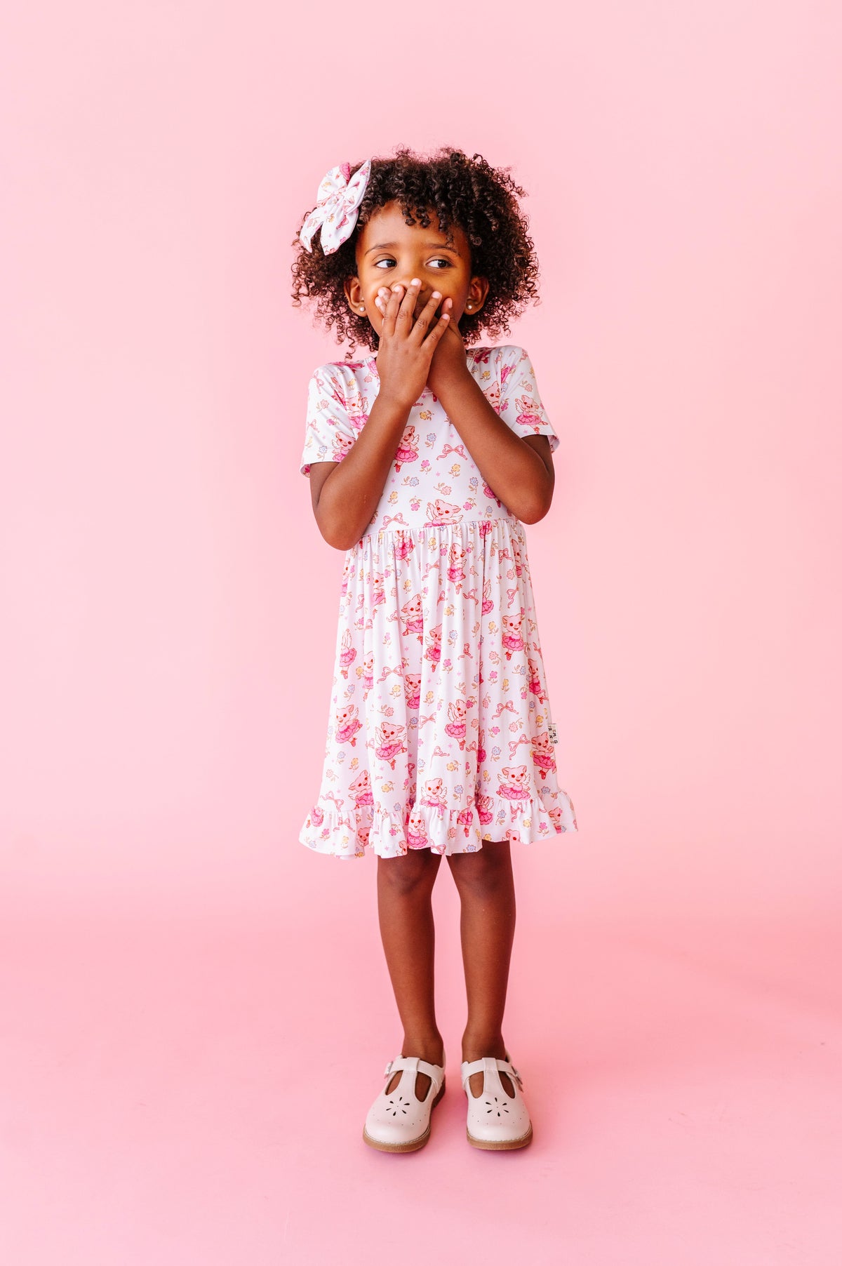 When Pigs Fly Short Sleeve Ruffle Dress