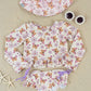 BLOSSOMIN’ BUTTERFLY DREAM 2-PIECE RASH GUARD RUFFLE SWIM SUIT