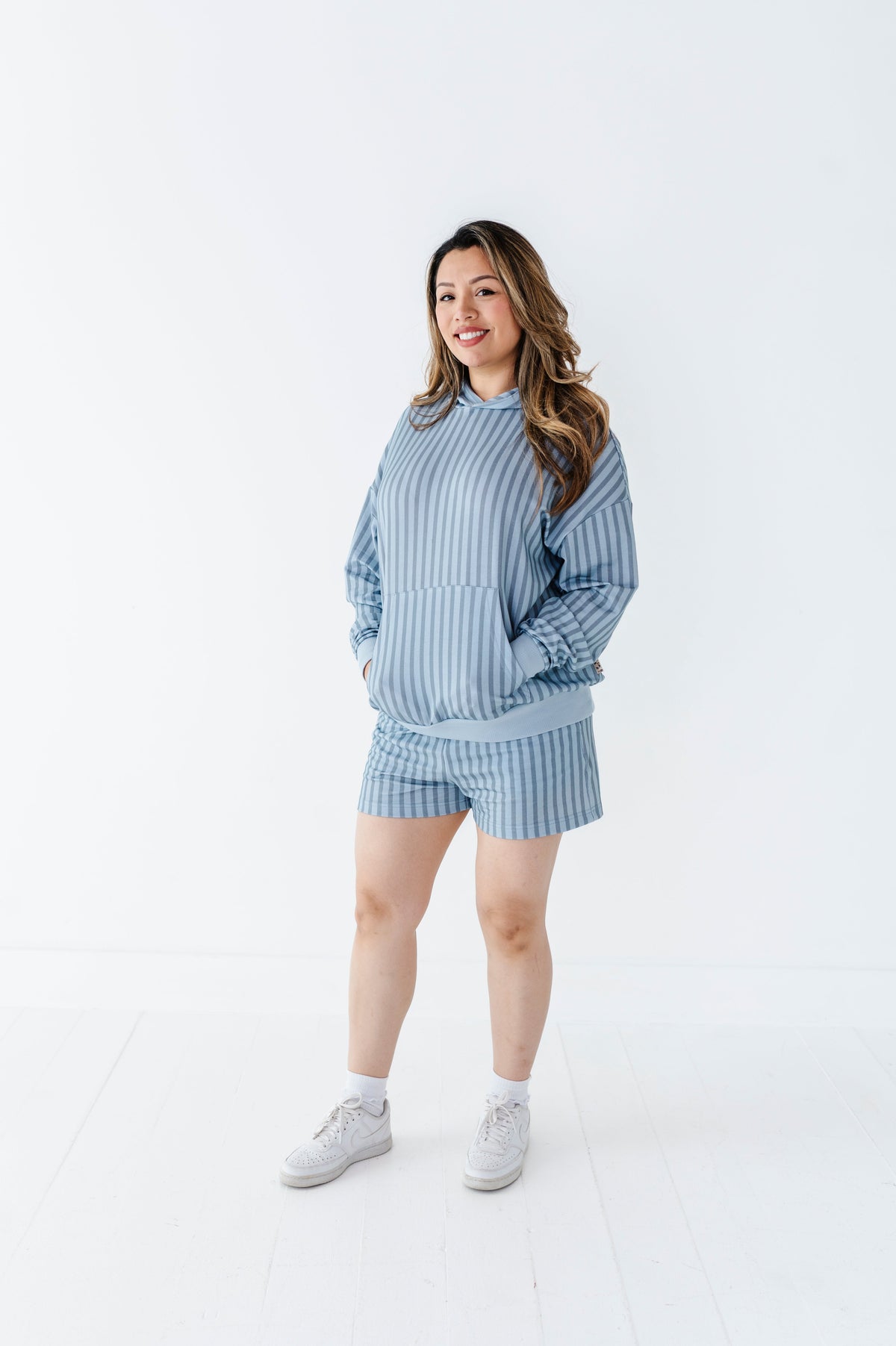 Harbor Stripe Adult Sweat Shorts