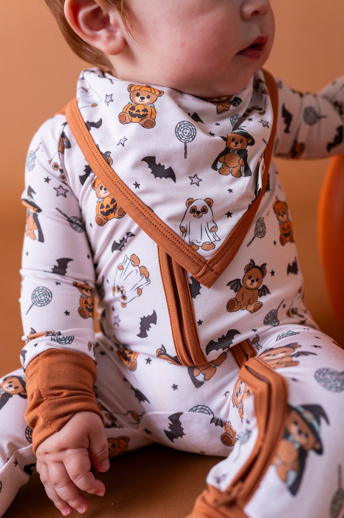 Boo Bear Bash Bandana Bib (EST SHIP TIME 1-2 WEEK)
