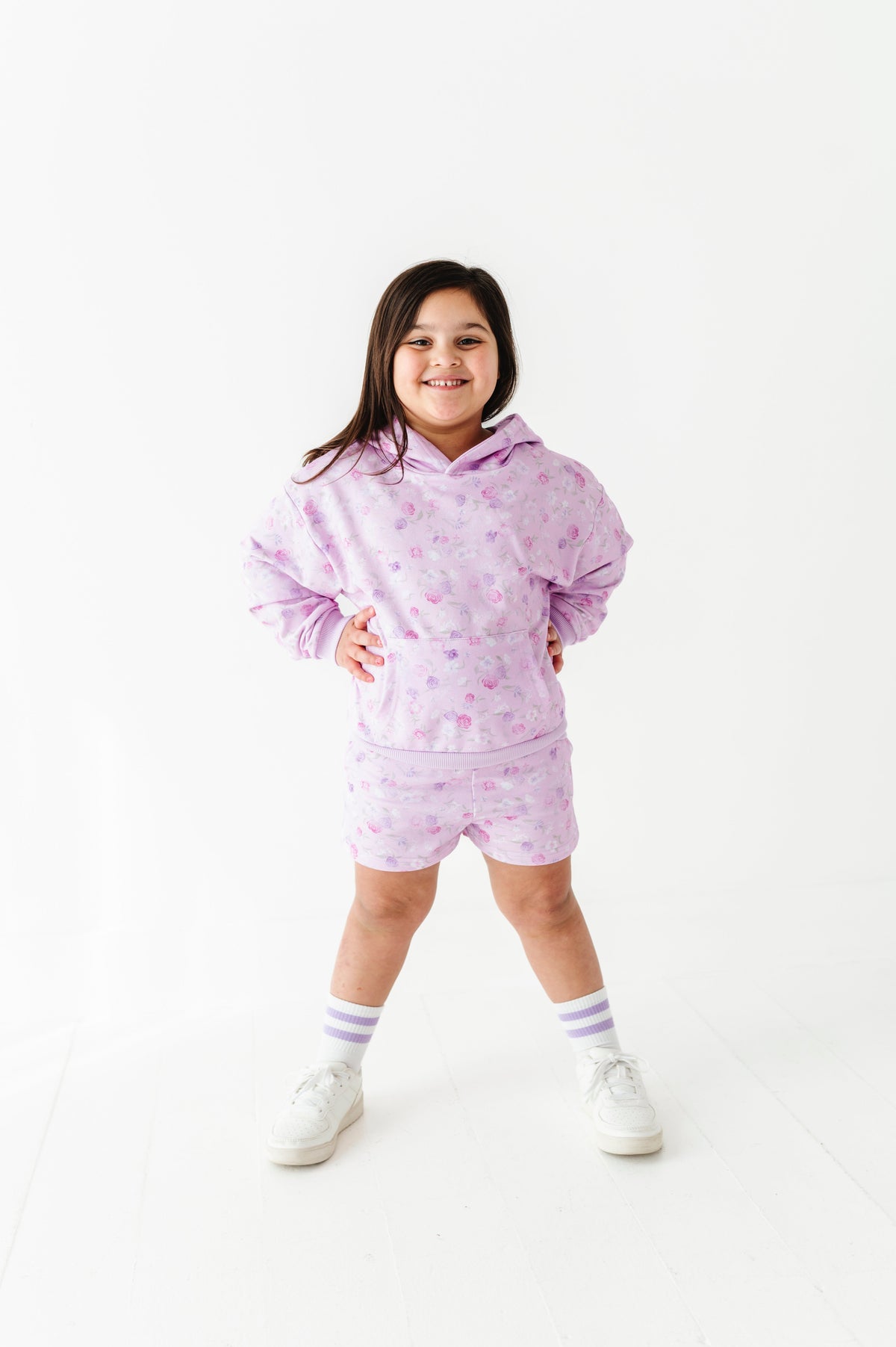 Lilac Petals Kids Hooded Sweatshirt
