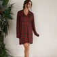 Women's Bamboo Sleeping Dress | Christmas Plaid