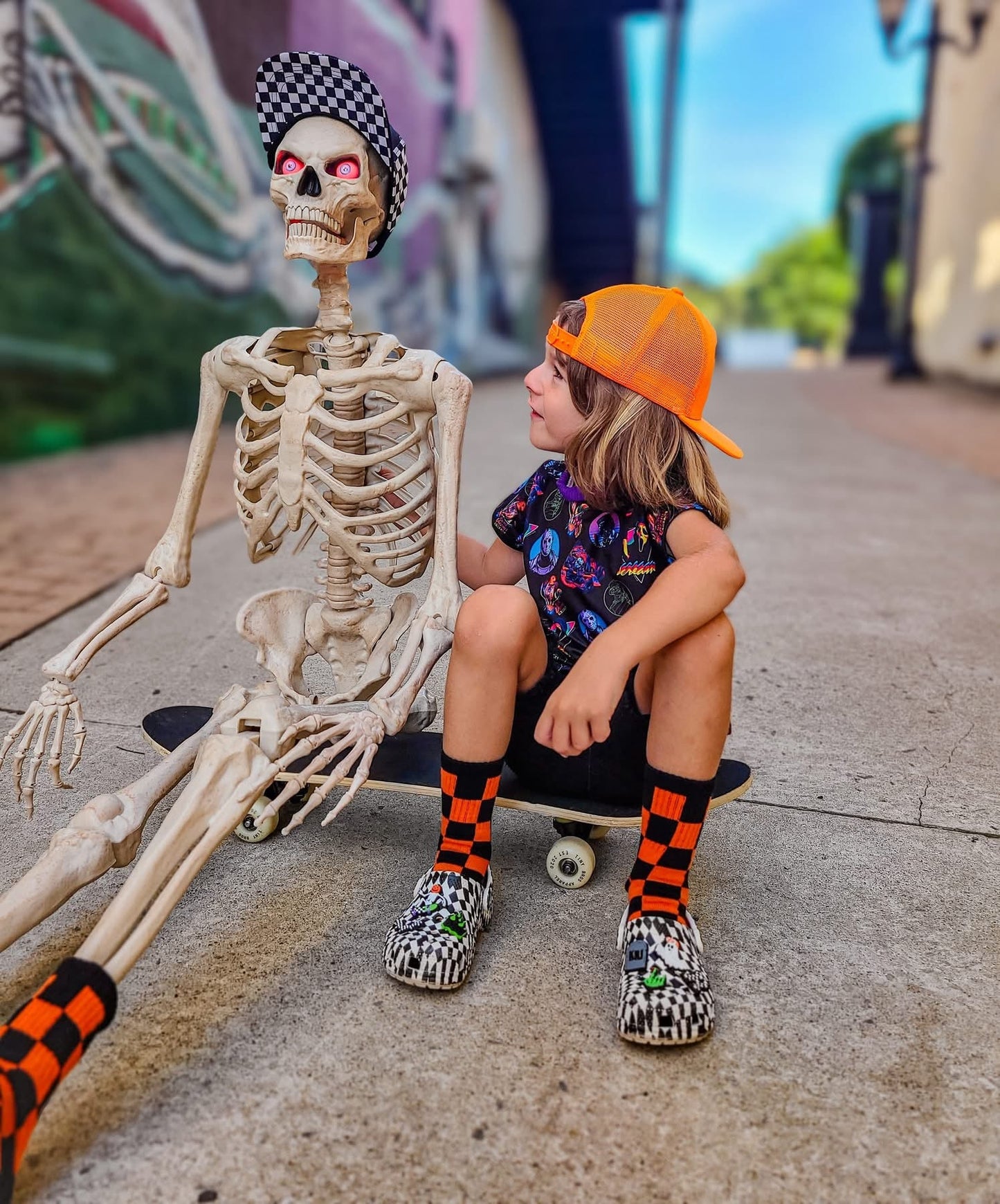 Orange and Black Check