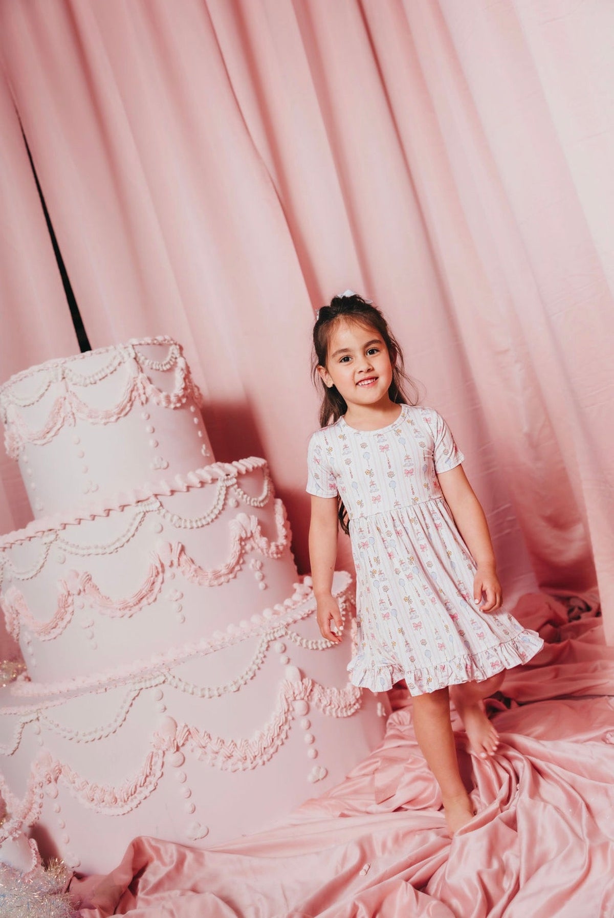Birthday Girl Short Sleeve Ruffle Dress
