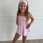 Pink Stripe Babydoll Smocked Set