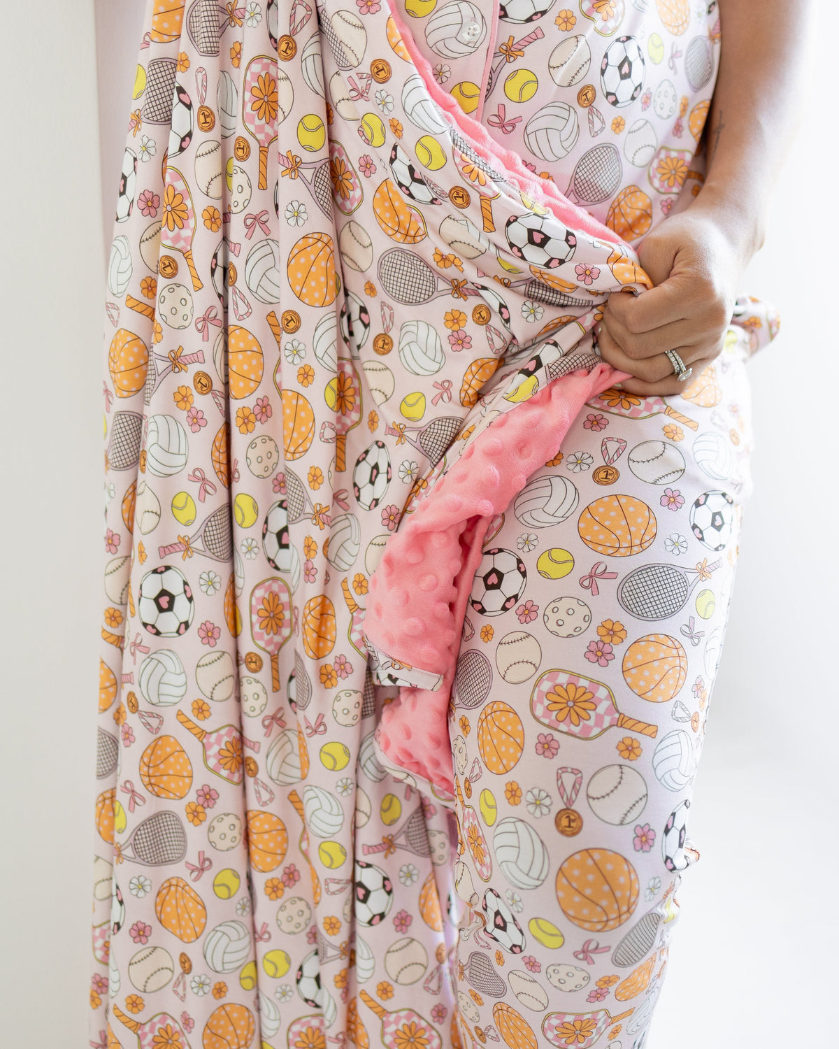 Game Winning Dreams Minky Dot Blanket