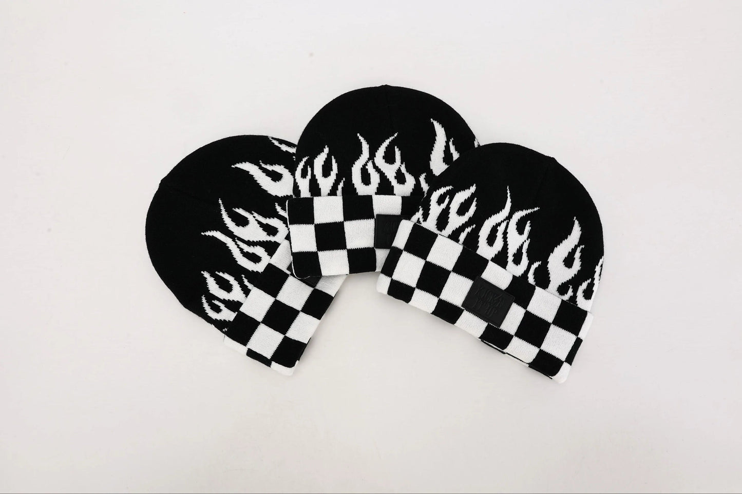 Checker Flame Beanie