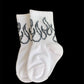 White Flame Socks