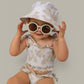 SANDY SHORES DREAM SMOCKED TWO PIECE SWIM SUIT