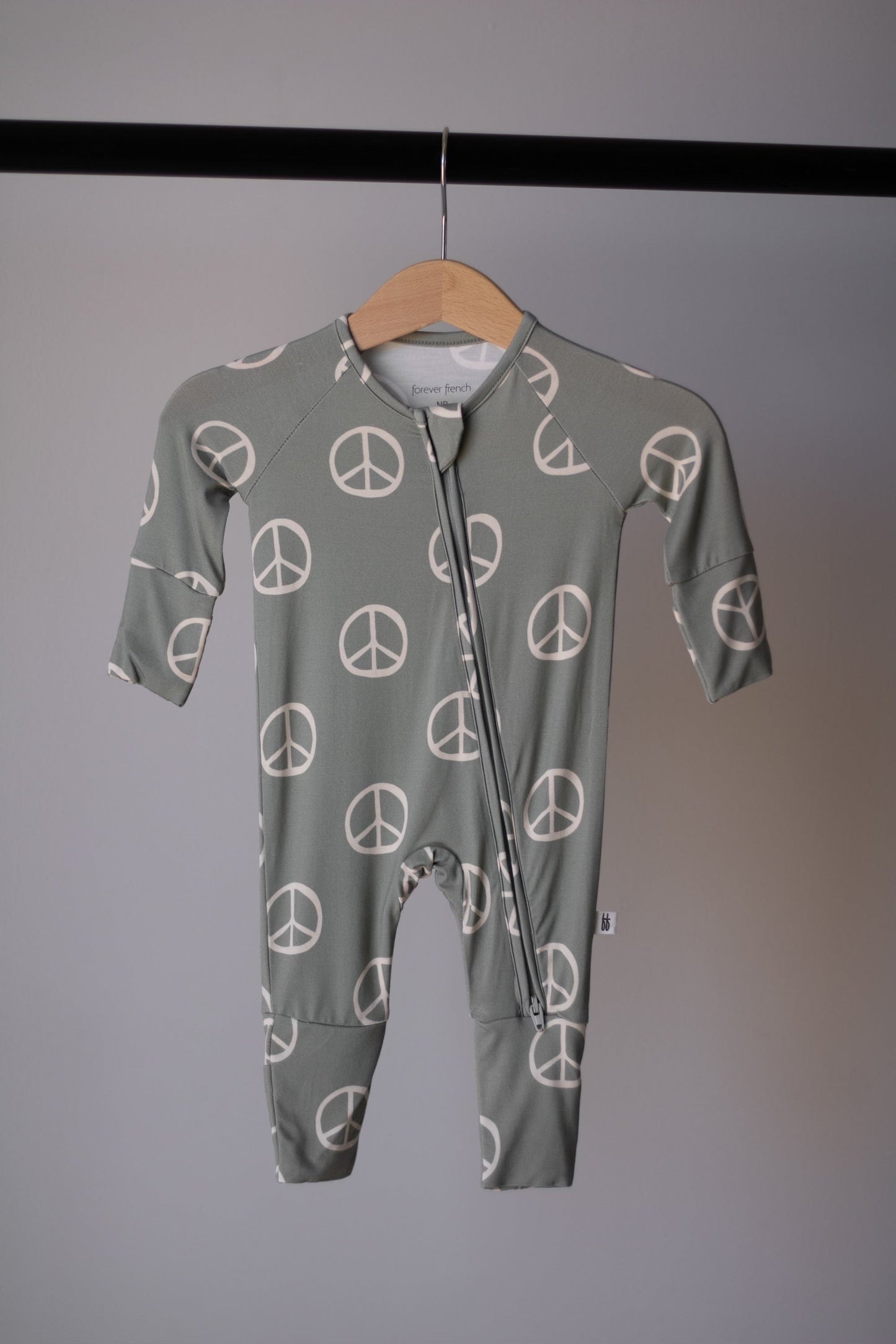 Bamboo Zip Pajamas | Peace